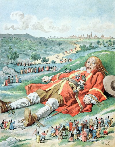 ジョナサンスイフトの「レヴォヤージュドガリバー」（1667-1745）のイラスト 作： Frederic Theodore Lix